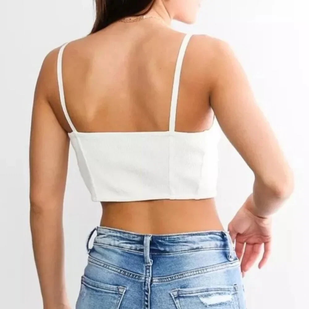 NEW Free People Have My Heart Cropped Tank Top